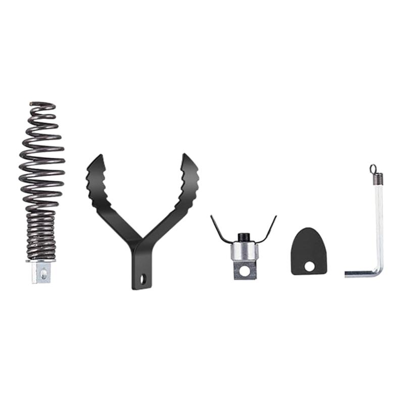 

5pc/Set Drain Auger Drain Snakes Drill Attachment For Efficient Pipe Cleaning In 4-8Inch Pipe for PioneerWorks 1