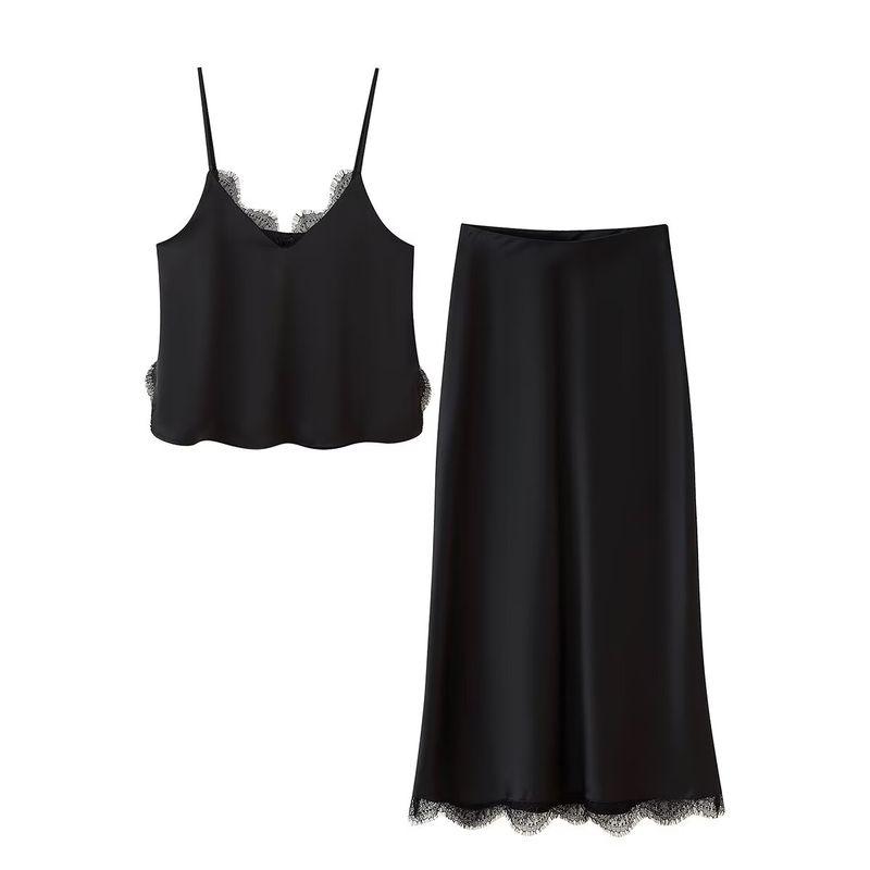 Araltay New Arrival Fashion Style Women's Clothing Lace Silk Satin Texture Tops Dress 8351049 2157074