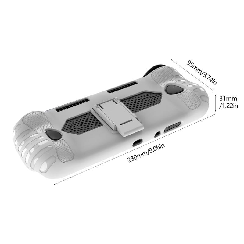 Protective Silicone Case Housing Shell For Handheld Gaming Console With Built In Adjustable Stand And Full Body Coverage