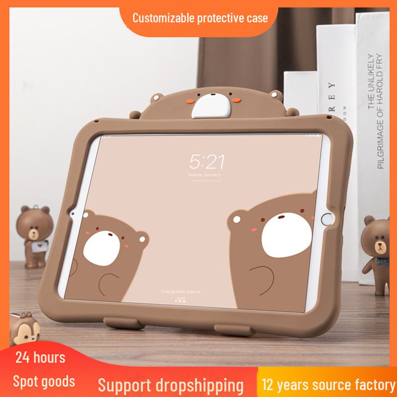 

iPad10.2/Air4/510.9/mini56 Kids Cartoon Silicone Protective Case. iPad Mini 4 7.9