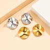 Elegant Old Money Style Geometric Stainless Steel Earrings In 18K Gold