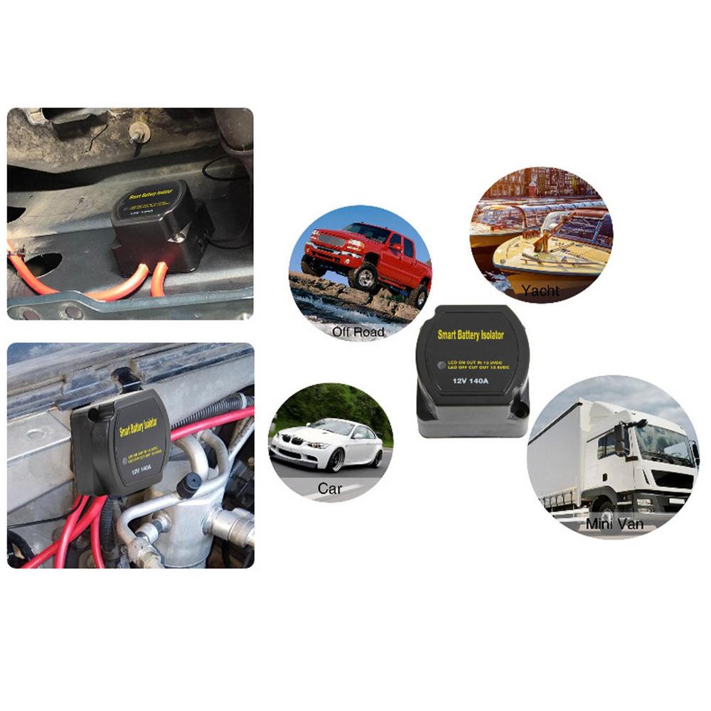 Battery Isolator 12V Isolator Controller Relay Voltage Sensing Relay Automatic Charging Relay Dual Battery VSR Relay For Boats