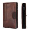 Men's Anti-Theft Genuine Leather Wallet with 20% Fold & Card Storage