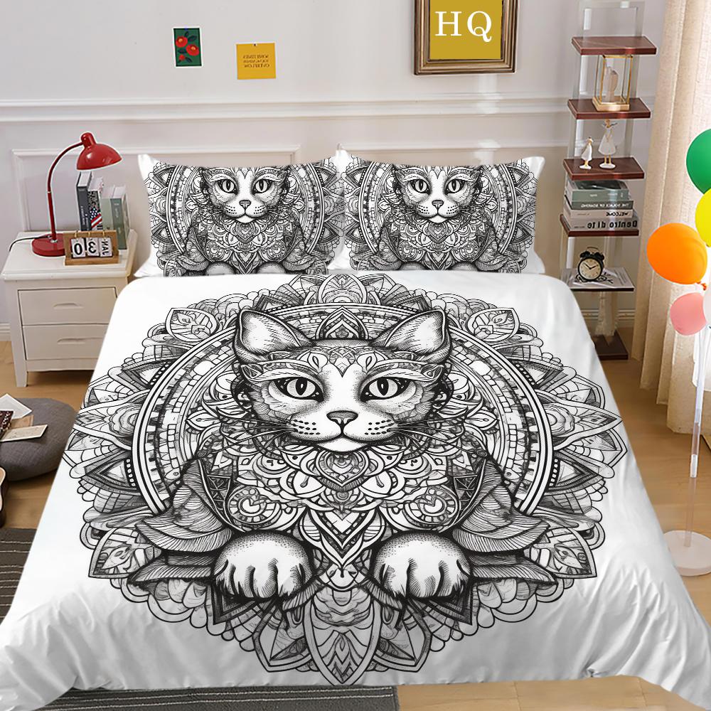 Luxus Datura Bettbezug Set Bettwäschebezug Anzug Polyester Heim Bettwäsche Set Doppelbett Schlafzimmer Dekor