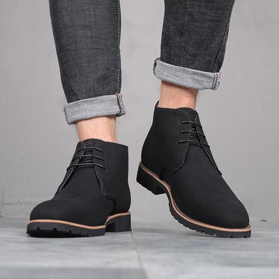 Herren Klassische Knöchel Wildleder Leder Chelsea 2026 Stiefel für Mann Knöchel Lässig Britischer Stil Kurzer Stiefel High-Top Schuhe Winter