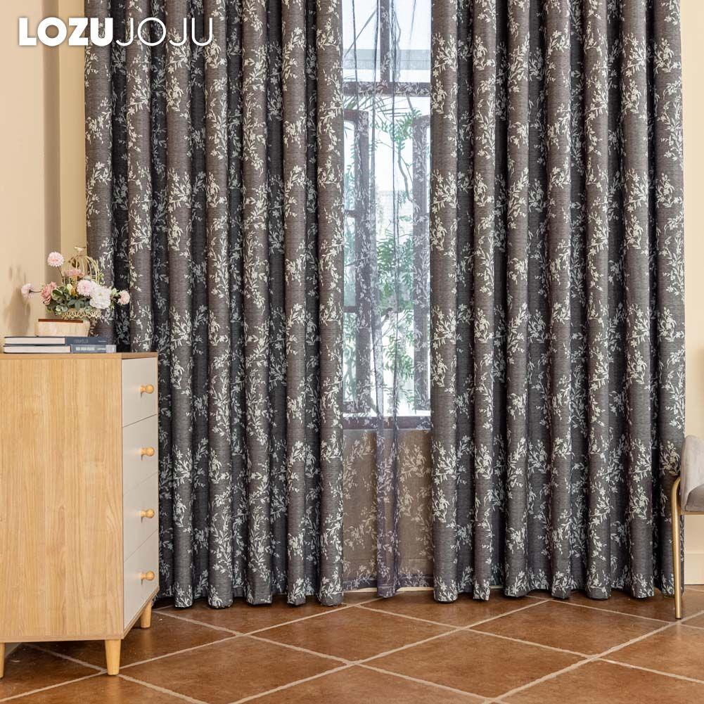 1PC LOZUJOJU French Antique Style Versatile Printed Curtains Full Blackout Curtains for Bedroom Living Room Balcony Window for Home Decor
