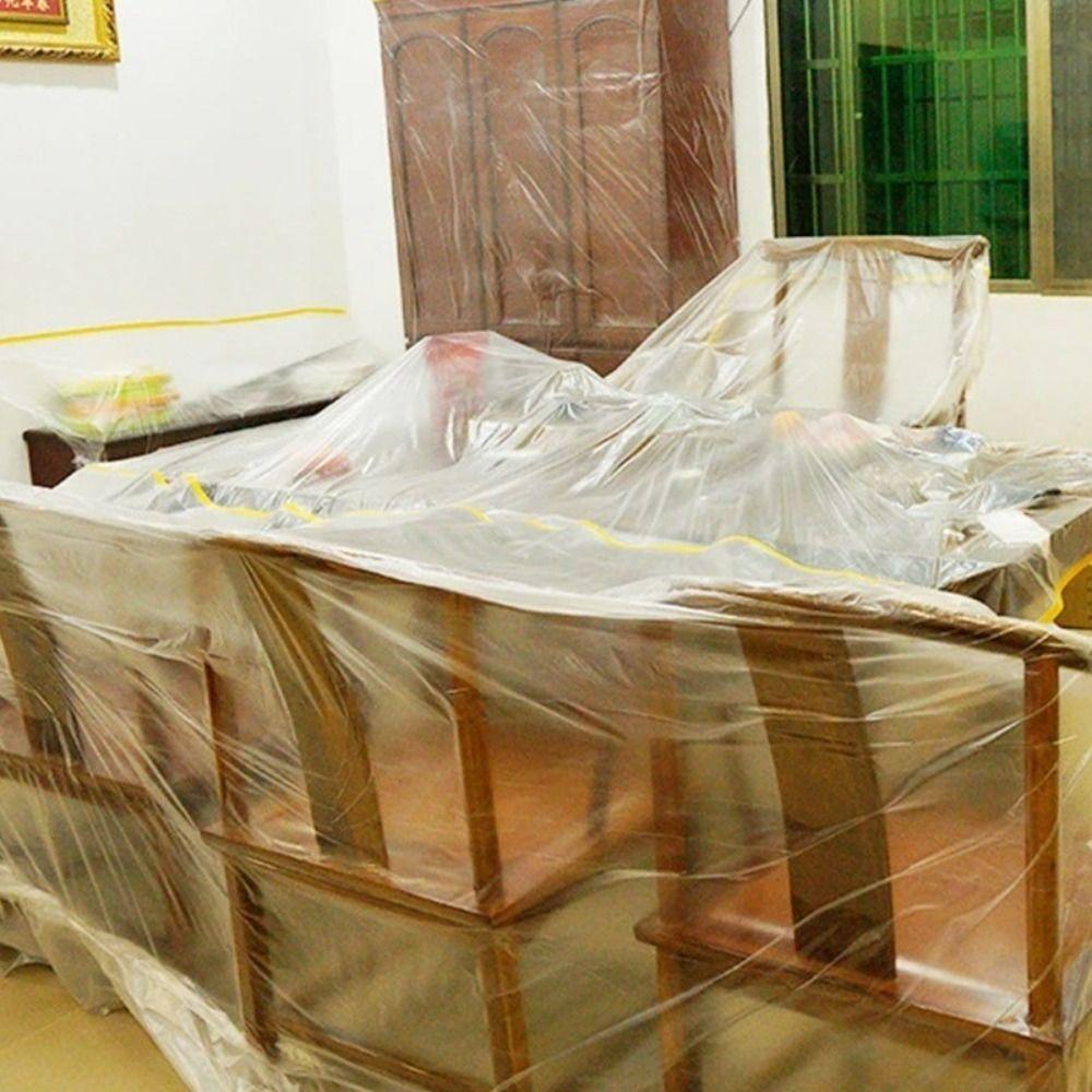 10M/Roll Disposable Furniture Protective Film Dust-proof Household Masking Film Cabinet Dust Cover
