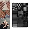 Easy Transfer Nail Art Stamping Plate Stainless Steel Dotting Strip Lines Print Template for Manicure Use