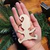 Christmas Floor Footprints Stencil Wooden Elf Stencil Decor Reusable Funny for New Year Holiday Party Decoration