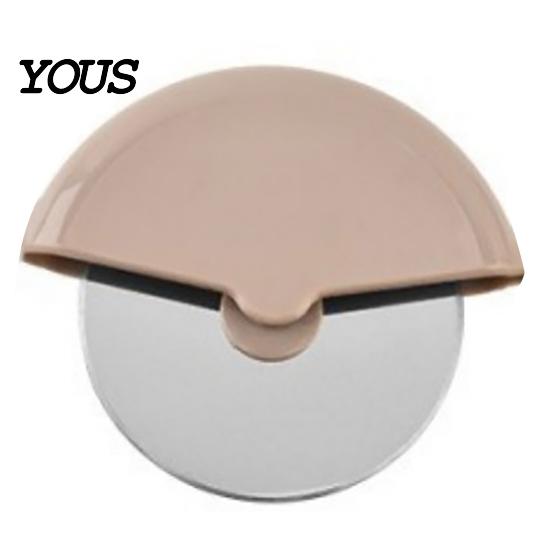 Non Slip Kitchen Dough Scraper Stainless Steel Pizza Cutter Wheel, Pastry Slicer Tool for Crusts Easy Grip Baking Pie Pastries Pancake, Ergonomic