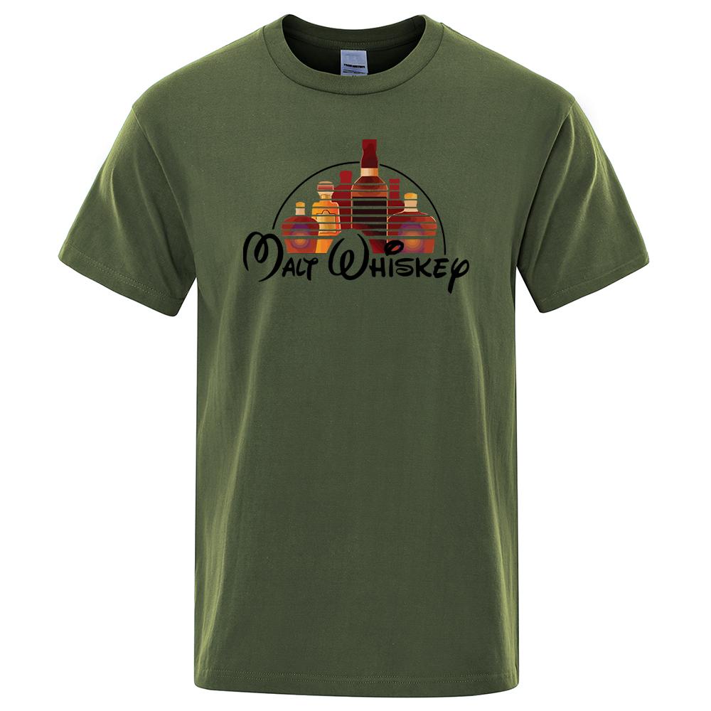 2023 New Summer Cool TShirt Men Short Sleeve Malt Whiskey T-Shirt Funny Alcohol Drunk Mens Tee O-Neck T Shirt Streetwear Tops