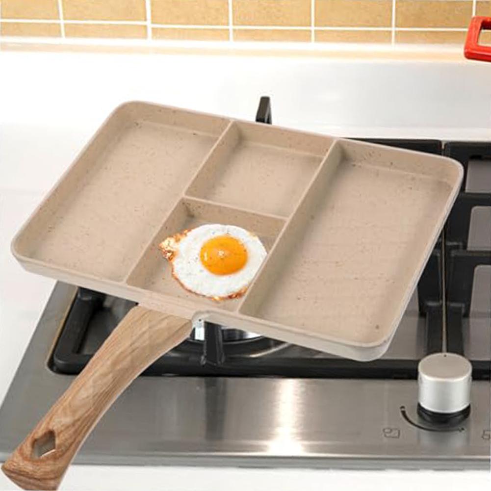 1PC Baking Frying Pan 37*27cm Versatile Non-Stick Stone Frying Pan Perfect For Breakfast & Steak Cooking Pan-frying White/Black