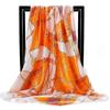 Fashion Scarves For Women Print Silk Satin Head Scarf Female 90cmx90cm Luxury Brand Square Shawl Large Hijab Scarfs For Ladies