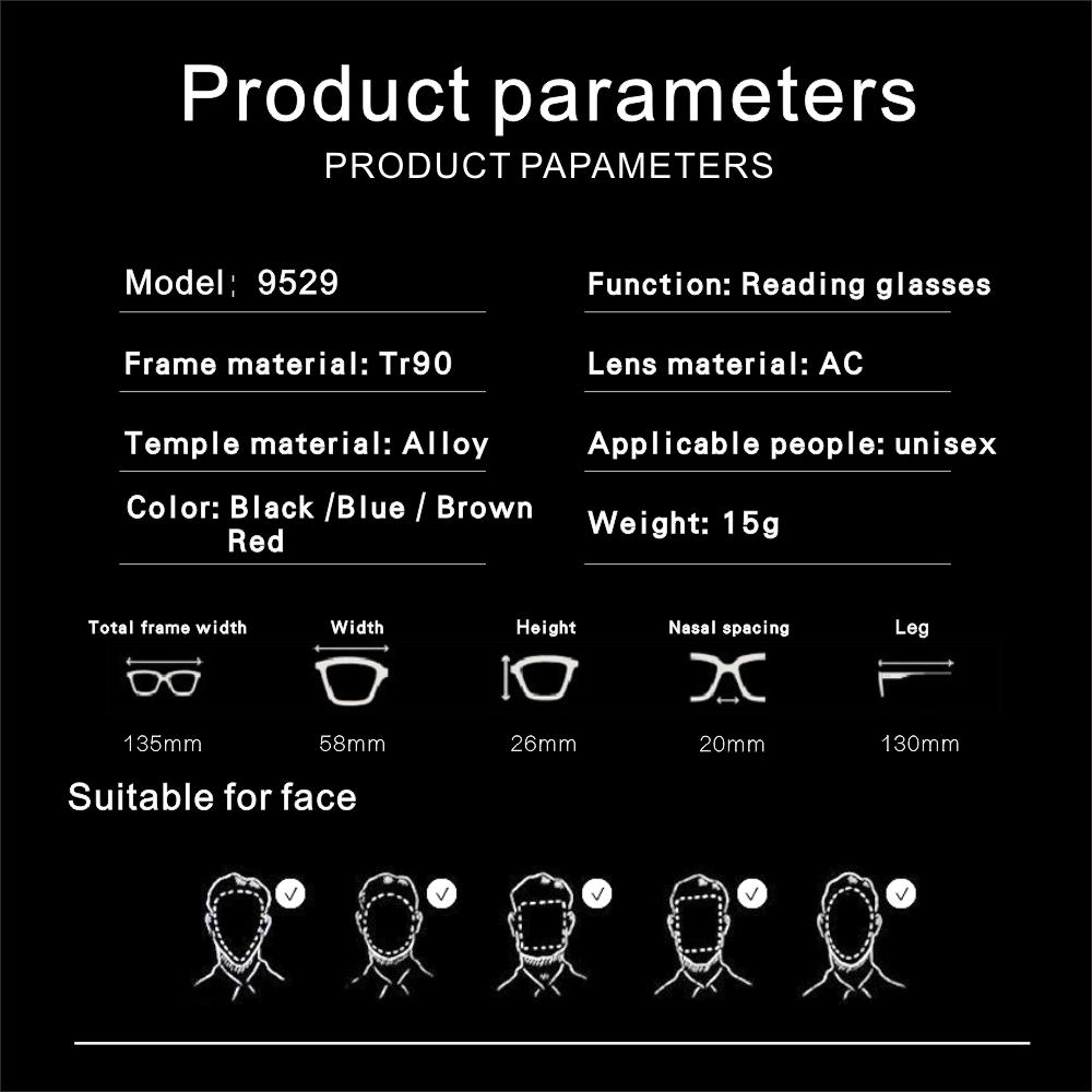 Foldable Anti Blue Light Reading Glasses With Case Portable Computer Glasses For Men Husband Gift