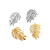 18K Gold Plated Titanium Steel Heart & Leaf Earrings, Versatile Light Luxury for Women