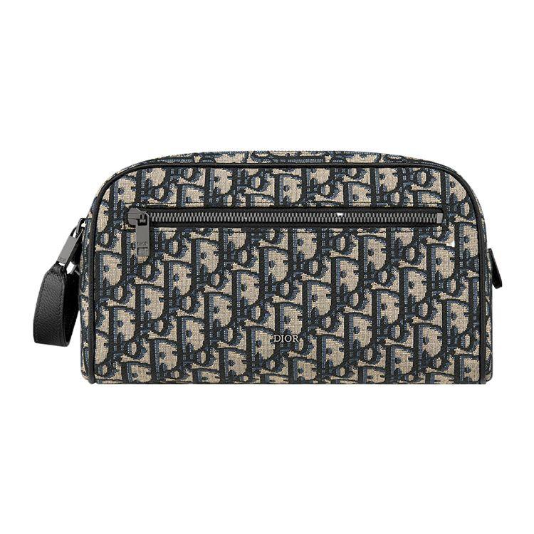 

Dior Allover Logo Zip Closure Oblique Jacquard Grain Leather Toiletry Bag Men toiletry bag Beige Black 2ESCA494YKY-H27E Basic Set (Bag+Dust Bag)