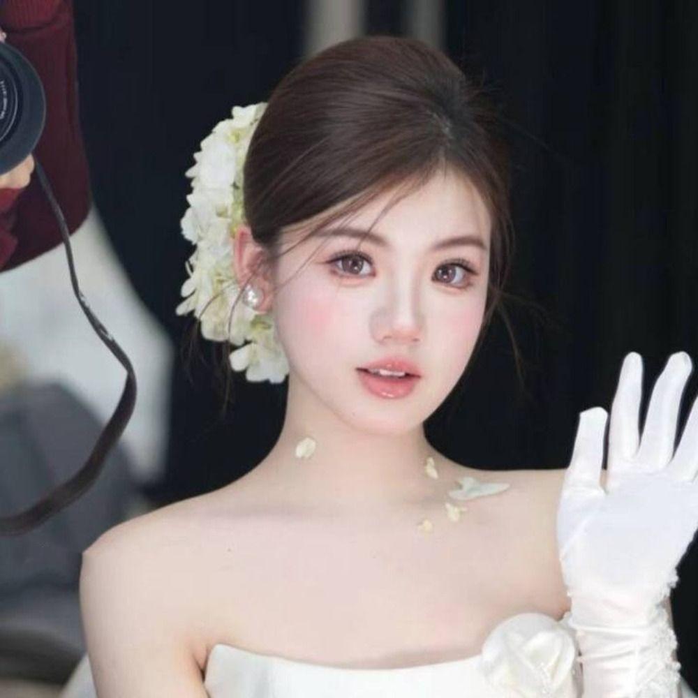 Hydrangea Bride Headdress French Style Hair Jewelry Fairy Bridal Headwear  Hair Accessories