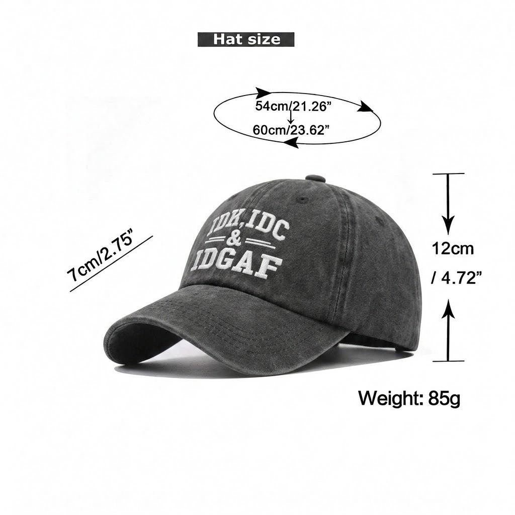 Letter embroidery washed baseball cap popular cap new washed old hat
