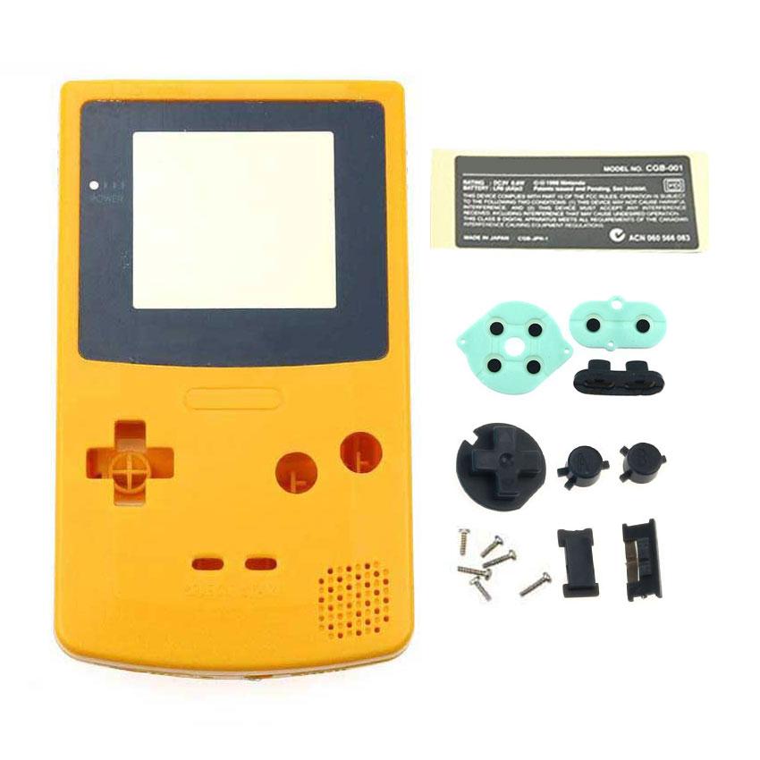 JCD Kunststoffgehäuse für Gameboy Advance GBC-Konsole mit Tasten, Schrauben, Aufklebern und Etikettenteilen