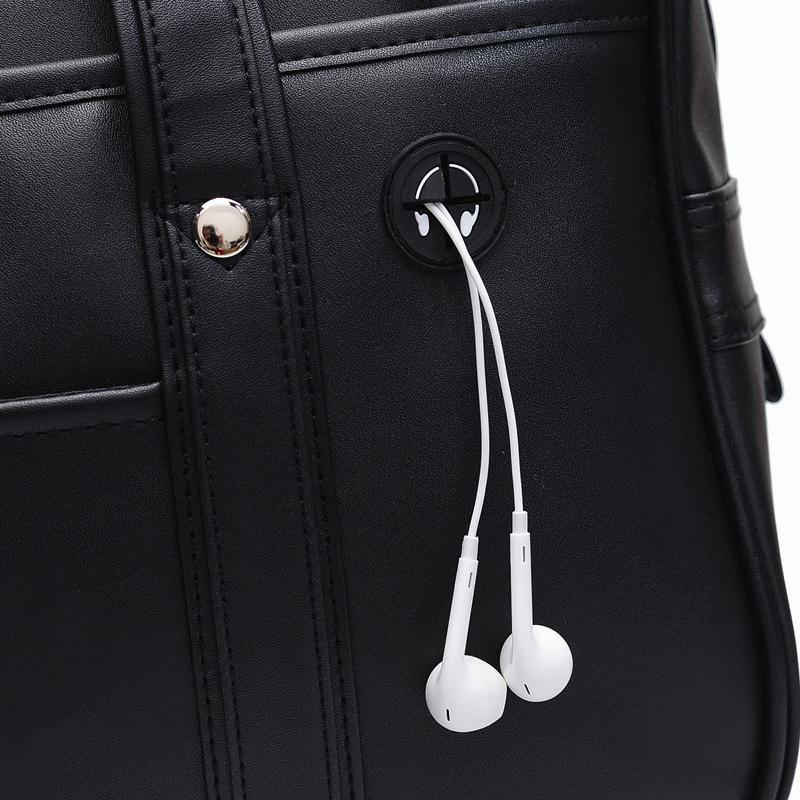 Student JK Handbag Waterproof PU Leather Single Shoulder Uniform Bag for Men And Women Official Document Commuter Bag