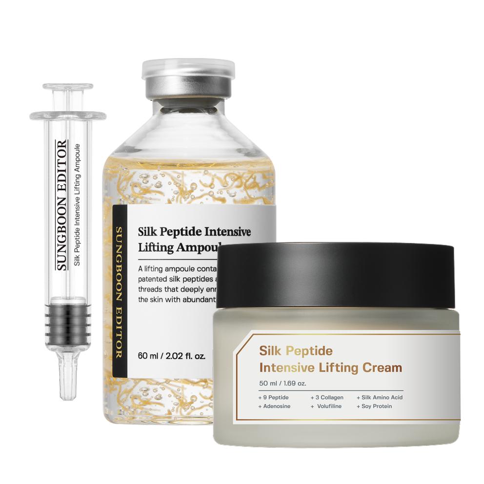 

Ingredients Editor Melting Thread Lifting Silk Peptide Ampoule 60ml + Melting Thread Gold Cream 50ml Set