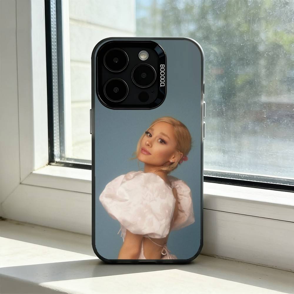 Ariana G-Grande Singer Phone Case For iPhone 17,16,15,14,13,12,11 Plus,Pro Max,XS,Colorful Silver Phone Case Funda Cover