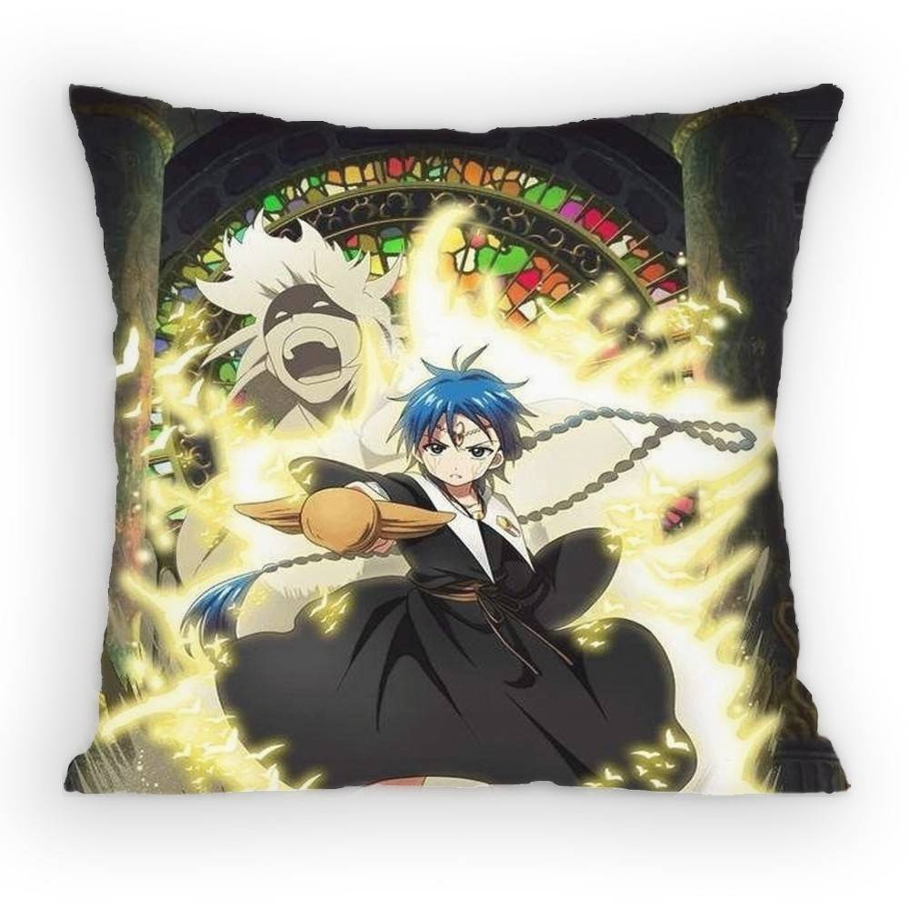 Magi The Labyrinth of Magic Anime Pillow Case Sofa Living Room Bedroom Headboard Backrest Cushion Square Cushion Nap Time
