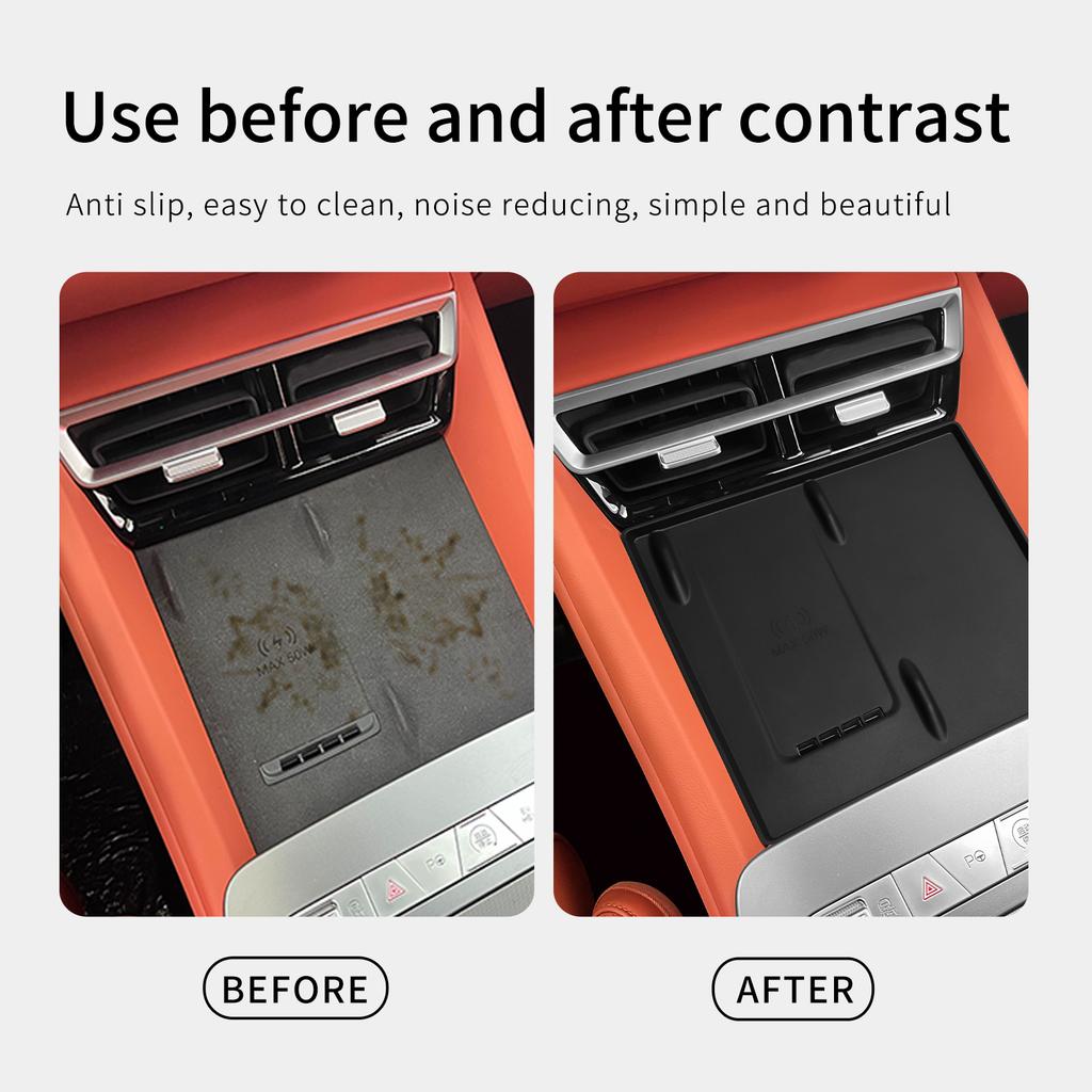 for BYD Tang L 2026 Wireless Charging Pad Non-slip Pad Car Phone Charger Mat Protective Mat Interior Accessories