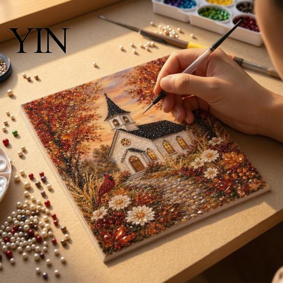 Fall Home Decor Crafts Autumn Faux Pearl Painting Kit, DIY Pumpkin Turkey Art Easy Craft Kits for Kids Sunflower 3D Wall Kit Handmade Harvest Season