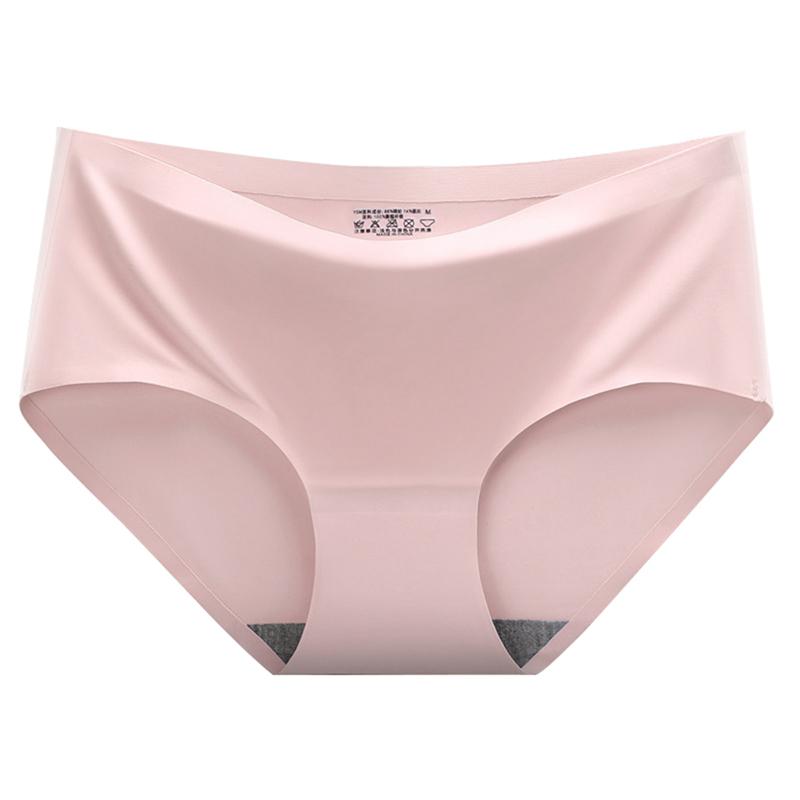 Womens Solid Color Soft Panties Breathable Briefs