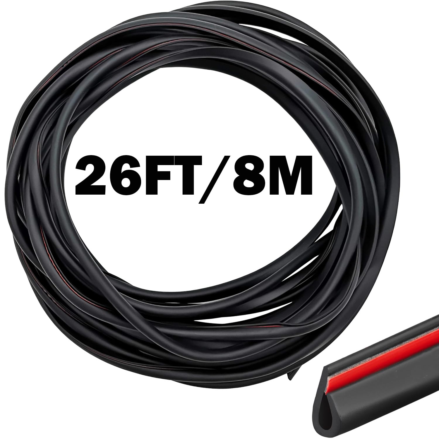 

CTRICALVER 8M Black Car Door Molding, Door Edge Protector, Car Door Guard, U Shape PVC Door Protector Car Edge Trim Fits Most Cars