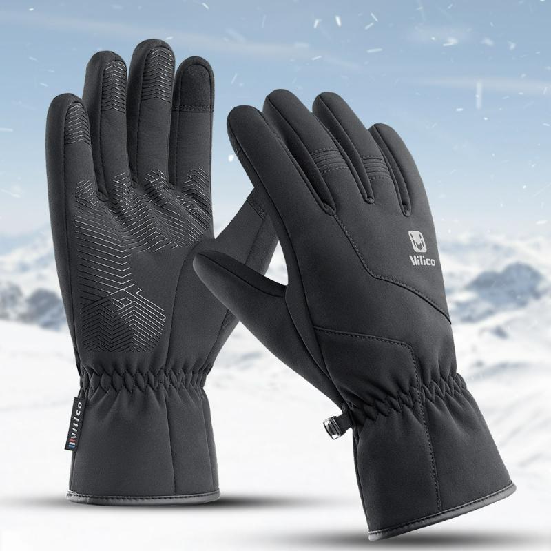 Windproof Waterproof Ski Warm Thick Gloves for Outdoor Cycling Autumn Winter Touch Screen Slip Wear-resistant Gloves