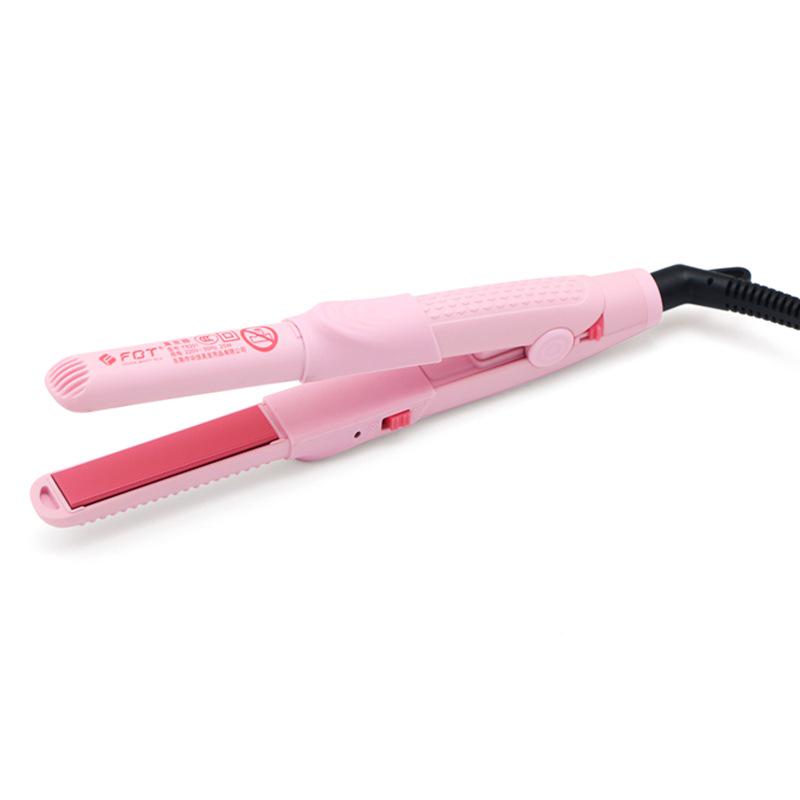 FBTmini Portable Dual-use Hair Straightener: Compact Straightening & Curling for Dorms, Travel, Bangs, & Students.