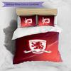 Set Lenzuola Stampato Middlesbrough Football 3 Pezzi, Comodo Set Copripiumino per Camera da Letto Amico della Pelle