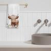 Floral Highland Cow Kitchen Towels, Cow Lovers Gifts for Women Dish Tea Towels for Kitchen Decor, Farmhouse Flower Highland Cattle Decorative Hand