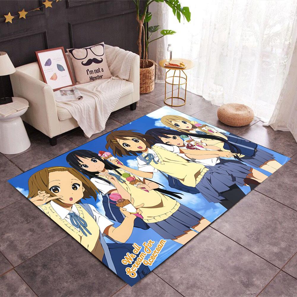 Anime Characters Pose Carpet Suitable for Entryway Study Room Outdoor Dining Room Antislip Carpet Anime Office Decor Best for Christmas