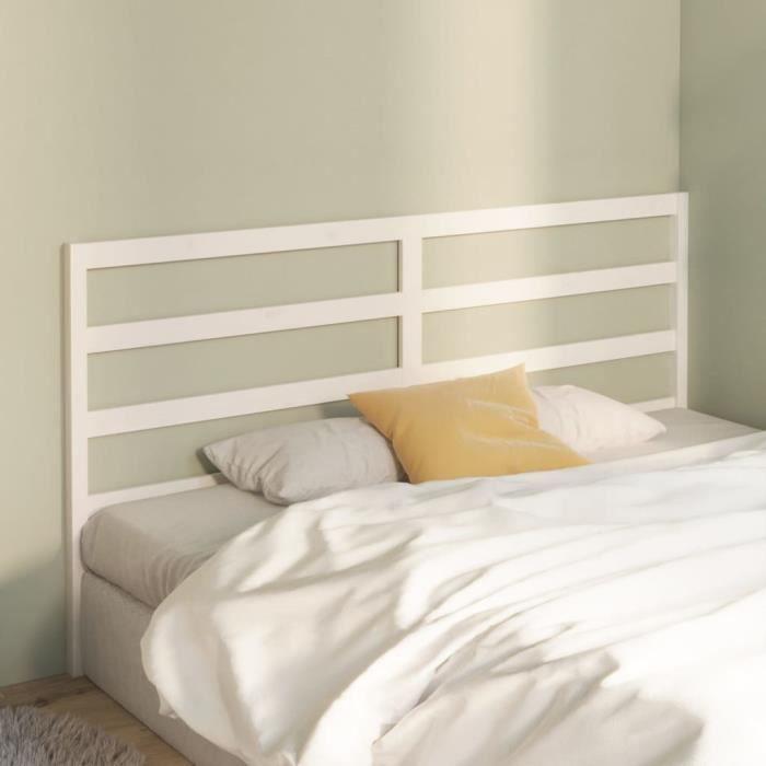 VidaXL Tête de lit Blanc 206x4x100 cm Bois massif de pin 817661