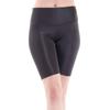 Glänzende kurze Leggings über dem Knie mit extra hoher Taille