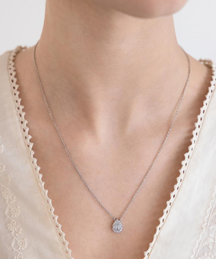 Tatiana Pair Halo Cubic Necklace Nz2558
