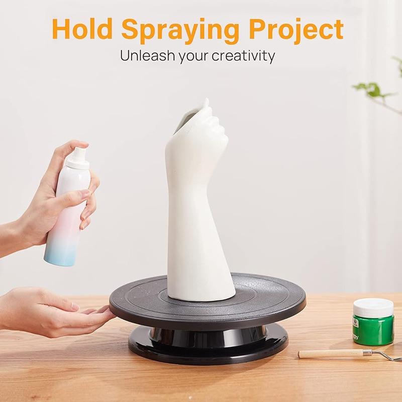 Cake Turntable Plastic Piping Table Ceramic Turntable Piping Multifunctional Workbench Baking Practical Non Slip Utensils Tools