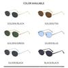 Small Frame Retro Oval Sunglasses Fashionable Men's and Women's Street Photography Sunglasses Trendy Round Frame Sunglasses