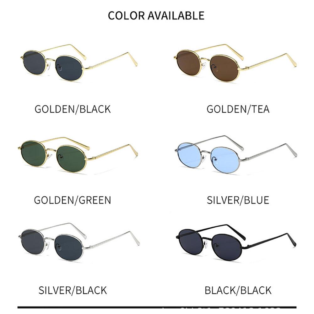 Small Frame Retro Oval Sunglasses Fashionable Men's and Women's Street Photography Sunglasses Trendy Round Frame Sunglasses