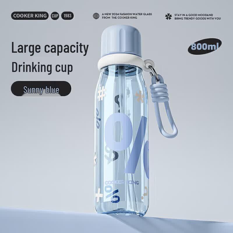 Chui Da Huang Portable Tritan Water Bottle with Straw