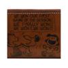 COACH PEANUTS Collaboration 11 Newspaper Printed Zipper Closure Leather Card Holder Regular Women's Hazelnut hazelnut color