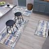 3-Piece Kitchen Tableware Crystal Velvet Rug Kitchen & Living Room Floor Mat Non-Slip, Stain-Resistant Rug Home Decor