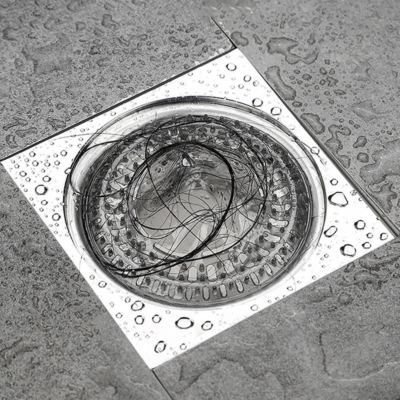 10Pcs Disposable Drain Filter Hair Catcher Hair Proof Bathroom Floor Drains Shower Drain Cover Anti-Clog Mesh For Hair/Waste
