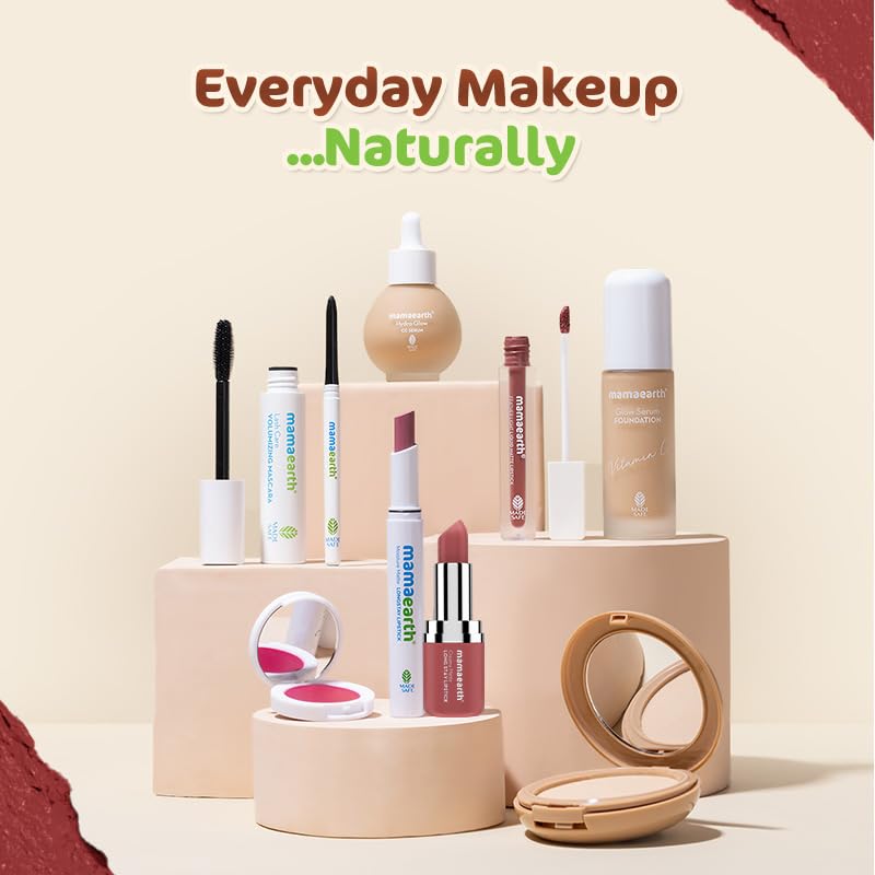 Mamaearth Creamy Matte Long Stay Lipstick 4.2g Rosewood Pink Non-Drying Flakeproof Intense Color Payoff