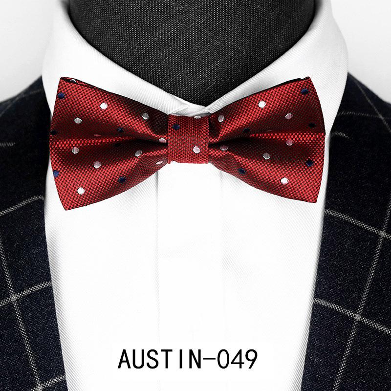 Men's Jacquard Bow Tie & Boutonniere Set for Weddings