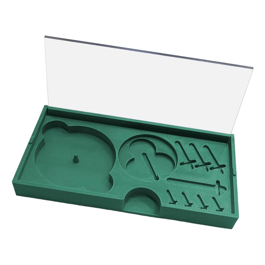 Storage Box for Watch Parts with Transparent Lid, Tray Dials, Storing Watchmaker's