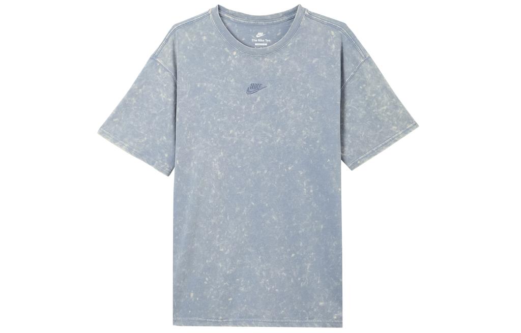 Nike T Shirts Men's Steel Blue Crew Neck Moderate Straight Fit DZ2899-493